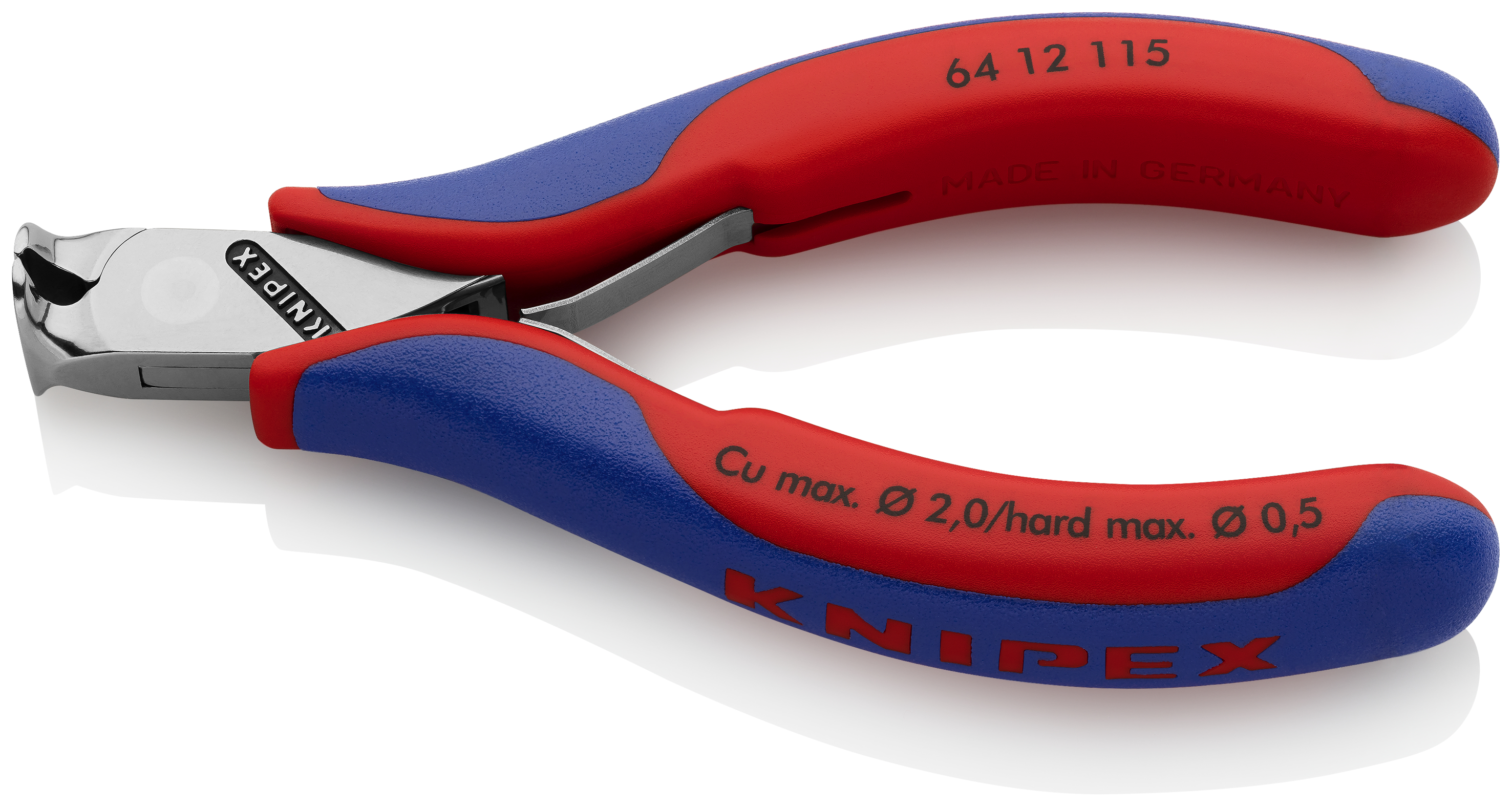 KNIPEX 64 12 115 Electronics End Cutting Nipper 115 mm with multi-component handles mirror polished