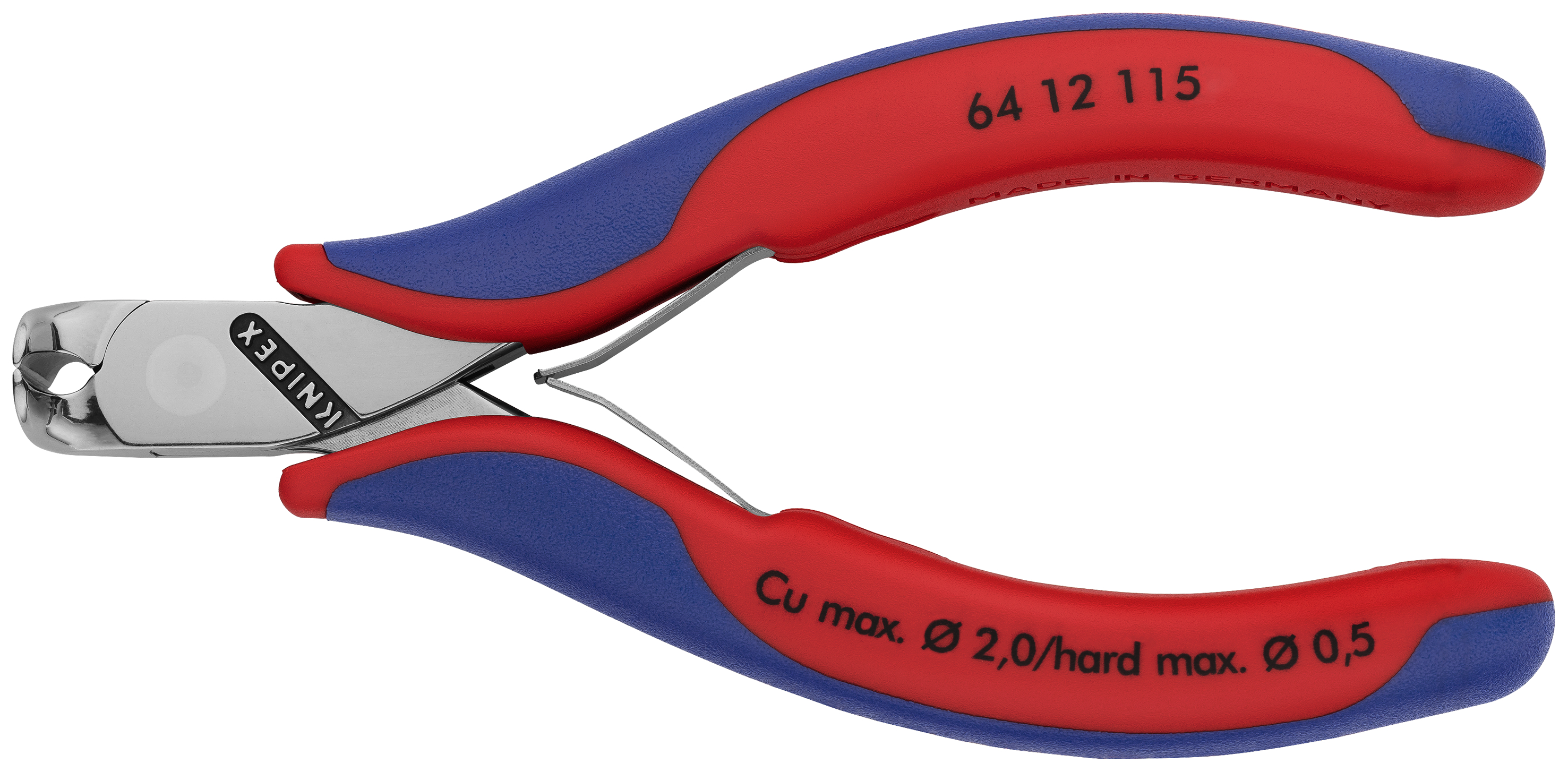 KNIPEX 64 12 115 Electronics End Cutting Nipper 115 mm with multi-component handles mirror polished thumbnail 5