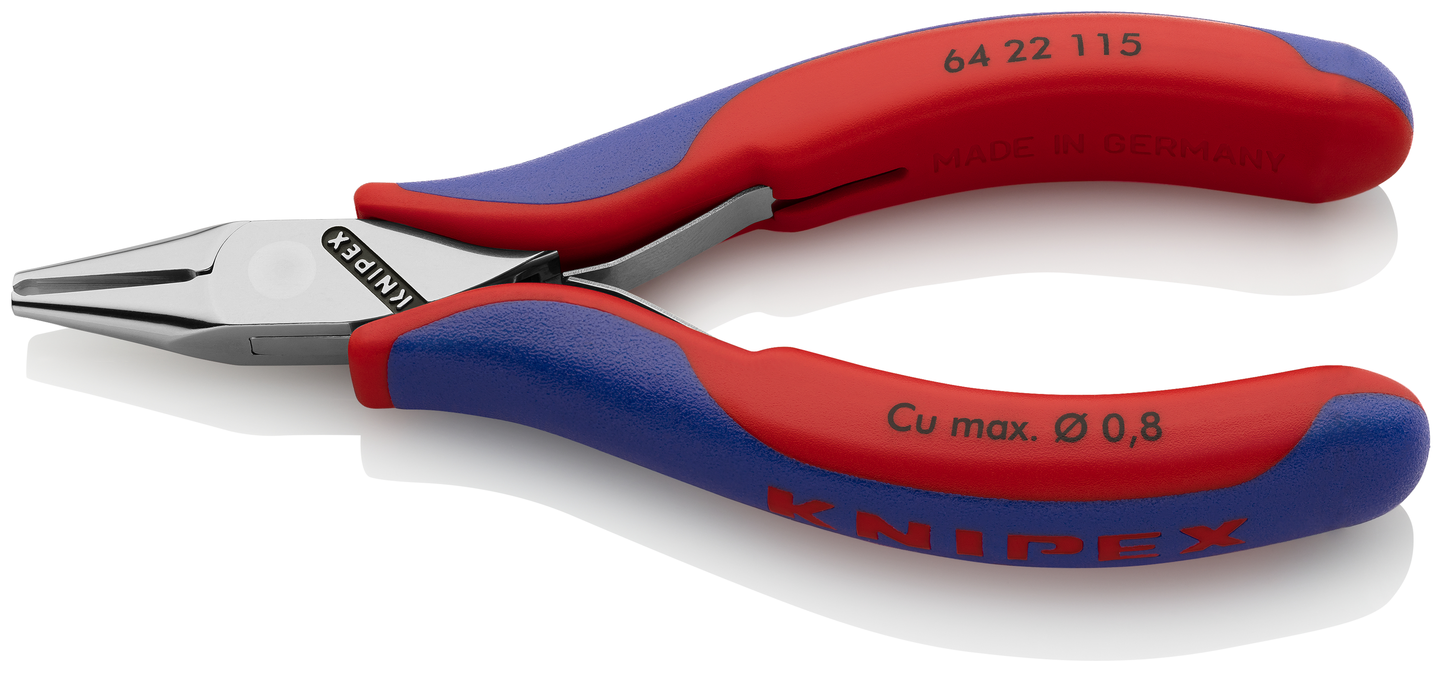 KNIPEX 64 22 115 Electronics End Cutting Nipper 115 mm with multi-component handles mirror polished