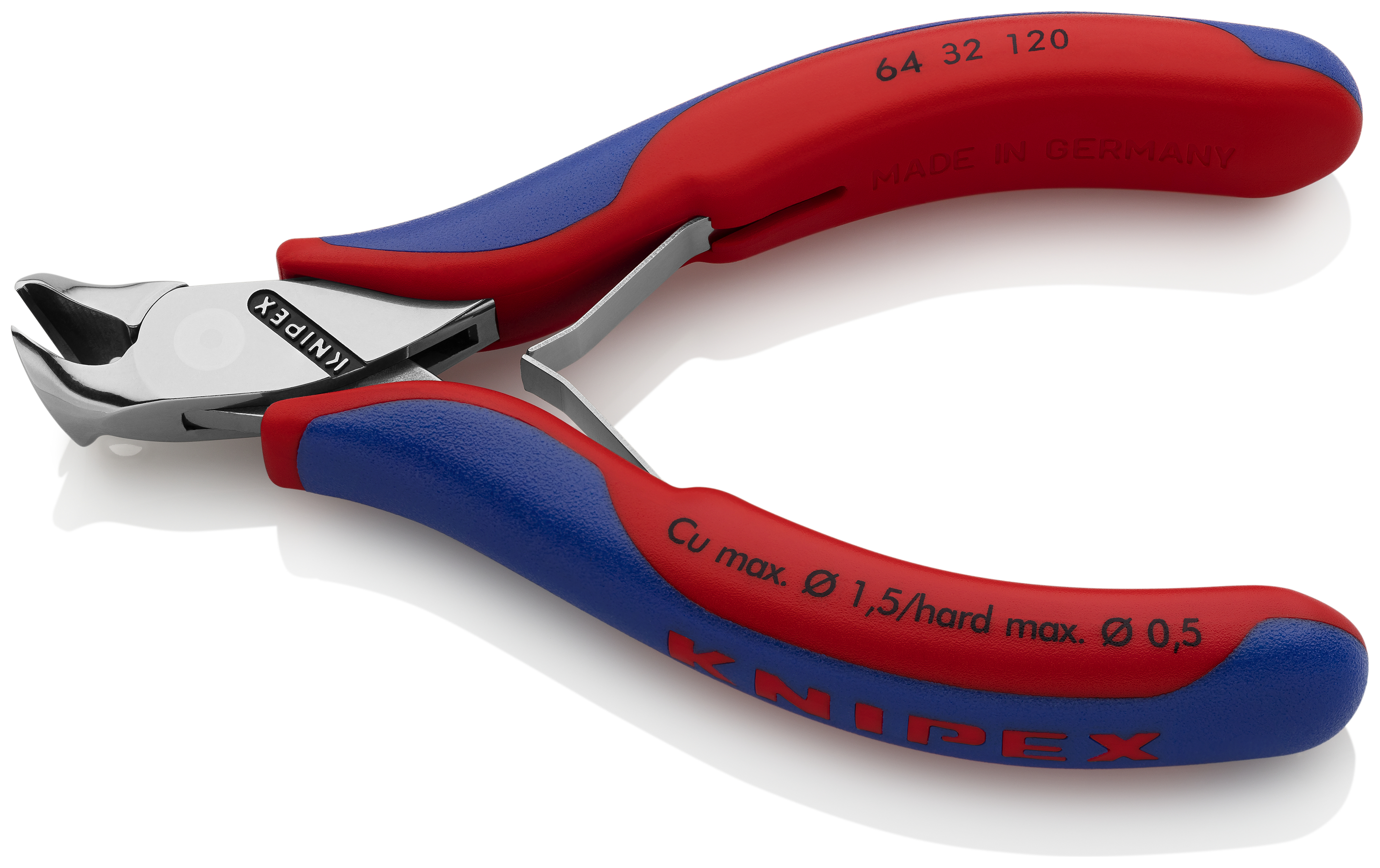 KNIPEX 64 32 120 ESD Electronics End Cutting Nippers ESD 120 mm with multi-component handles mirror polished thumbnail 8