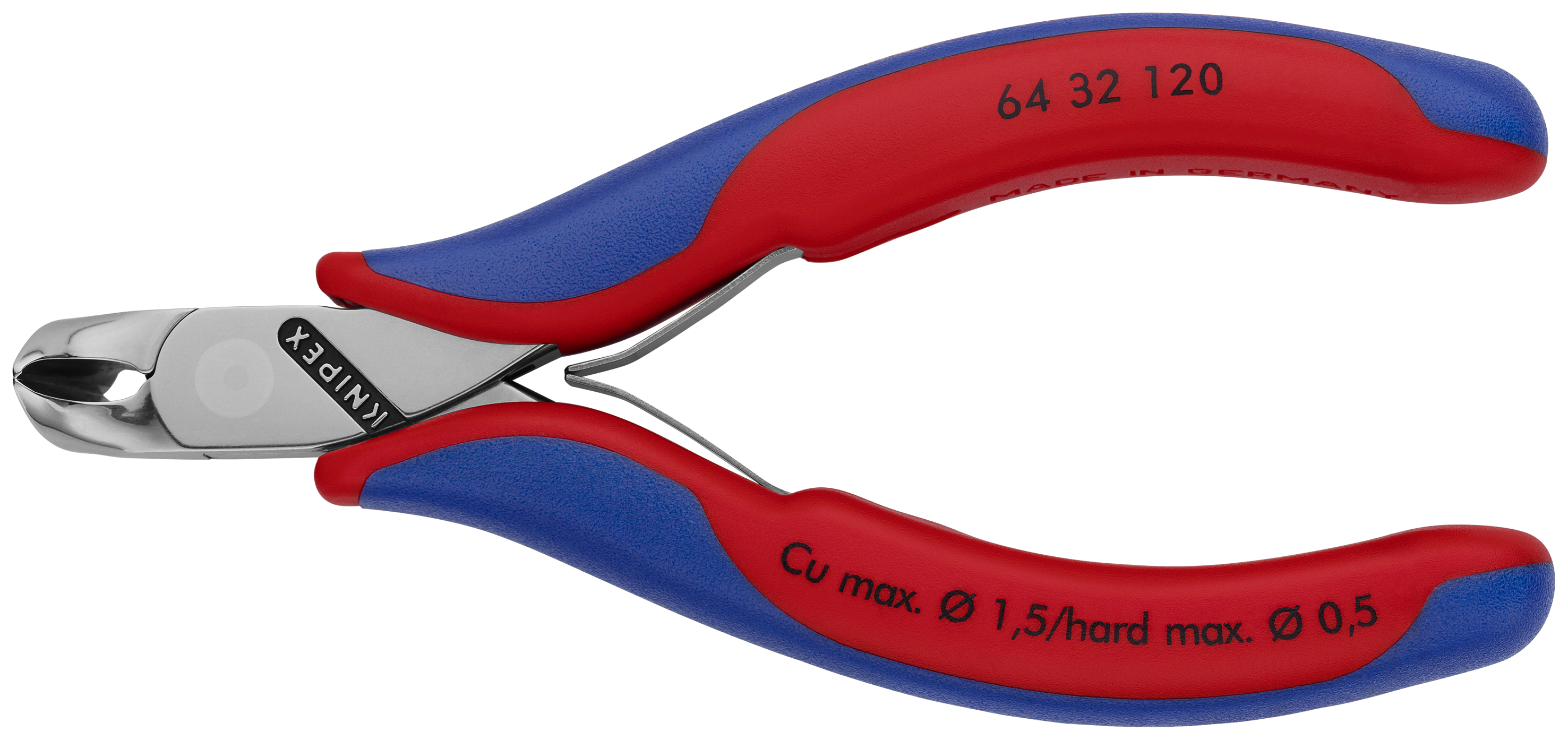 KNIPEX 64 32 120 Electronics End Cutting Nipper 120 mm with multi-component handles mirror polished thumbnail 7