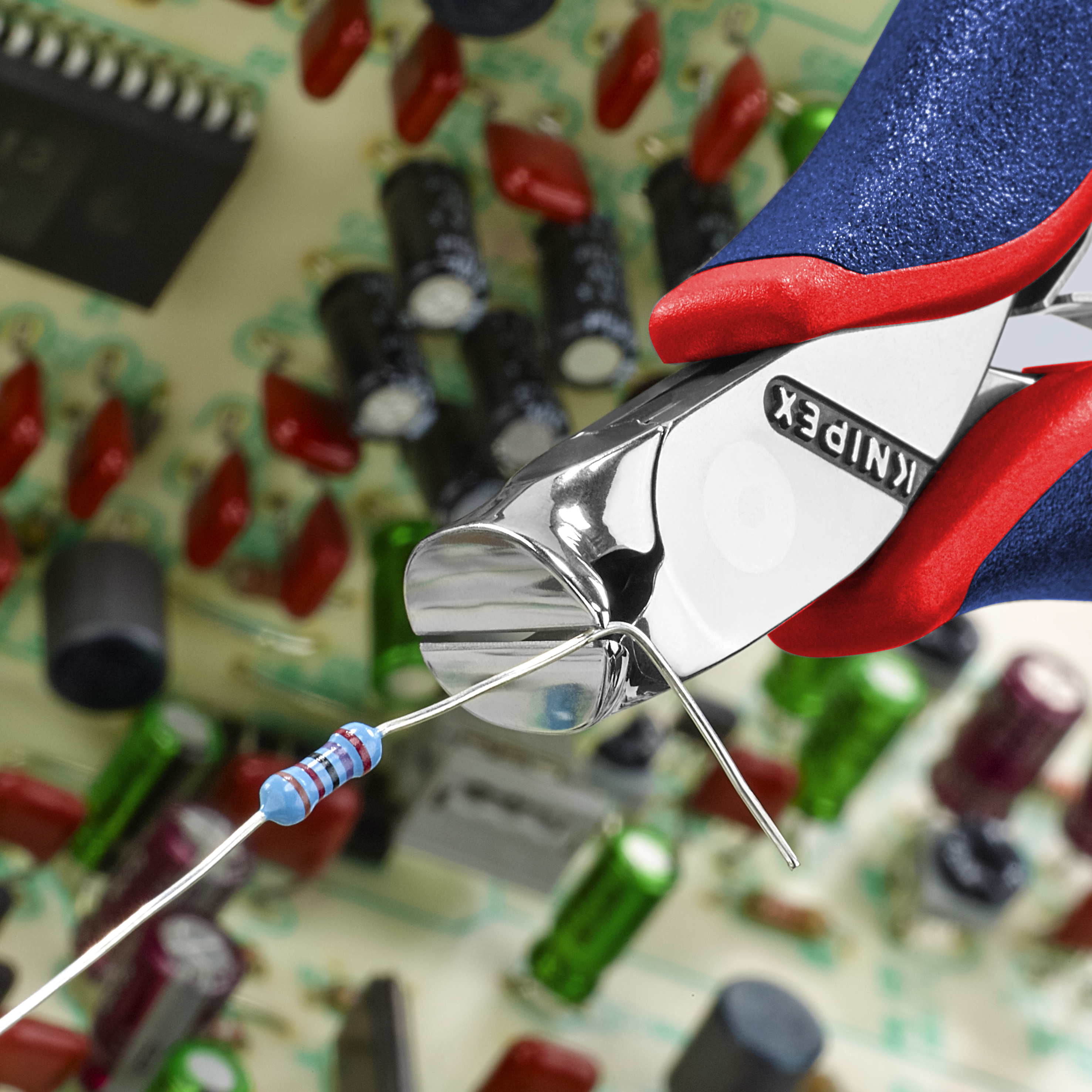 KNIPEX 64 32 120 Electronics End Cutting Nipper 120 mm with multi-component handles mirror polished thumbnail 3