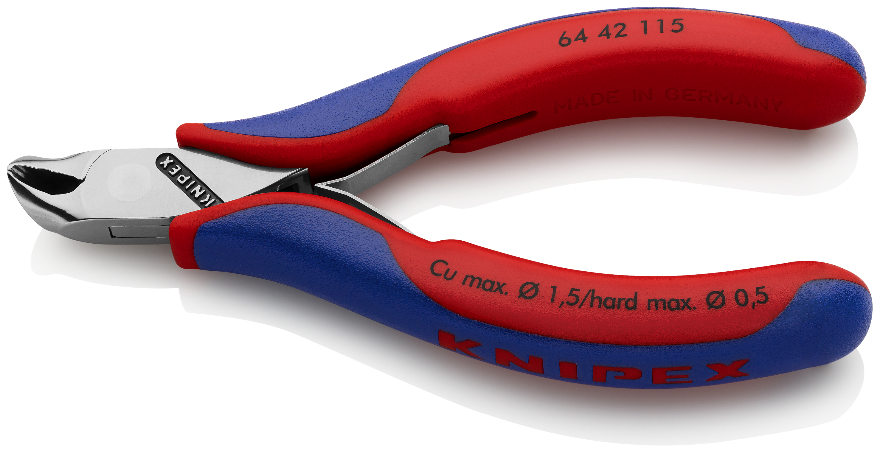 KNIPEX 64 42 115 SB Electronics End Cutting Nipper 115 mm with multi-component handles mirror polished