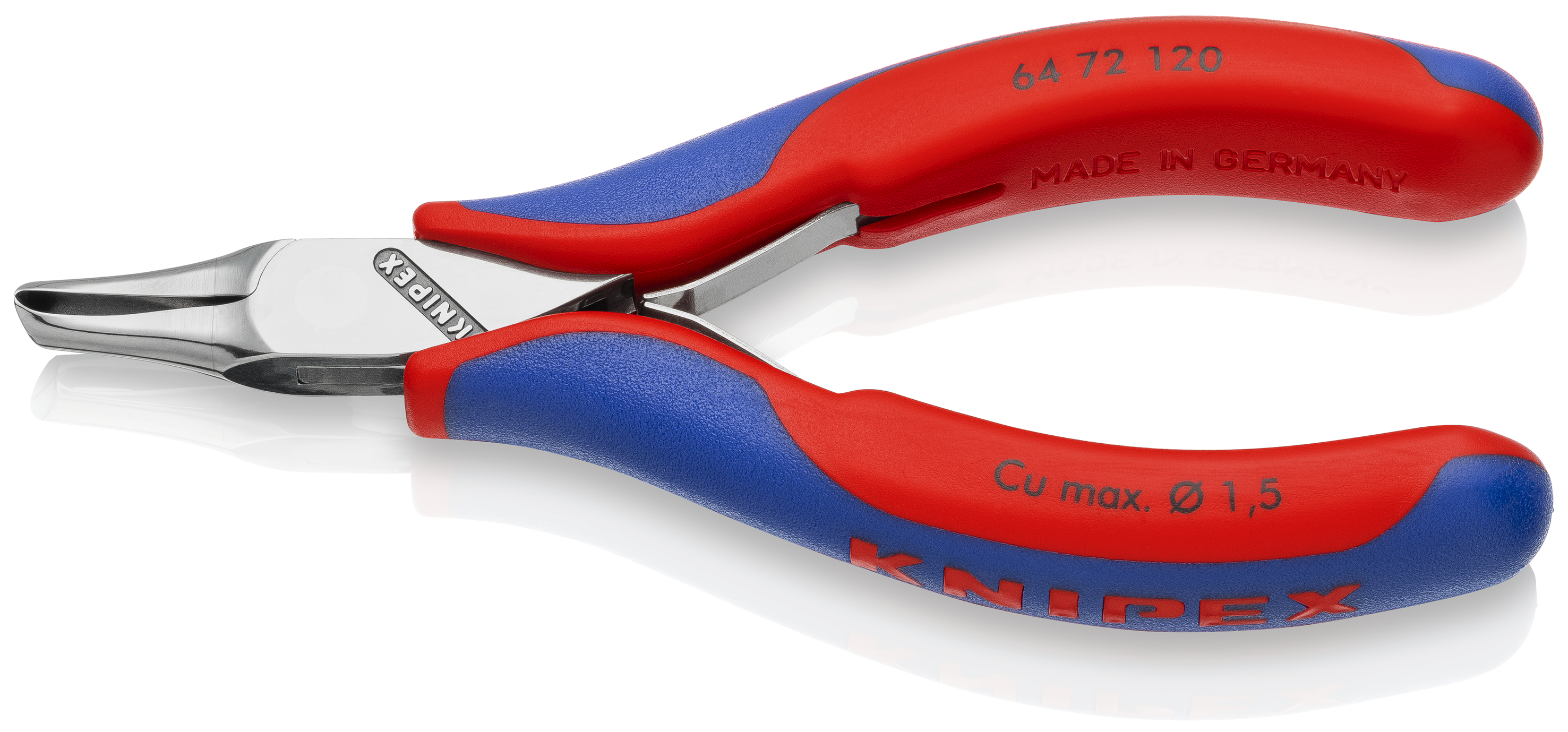 KNIPEX 64 72 120 Electronics End Cutting Nipper 120 mm with multi-component handles mirror polished