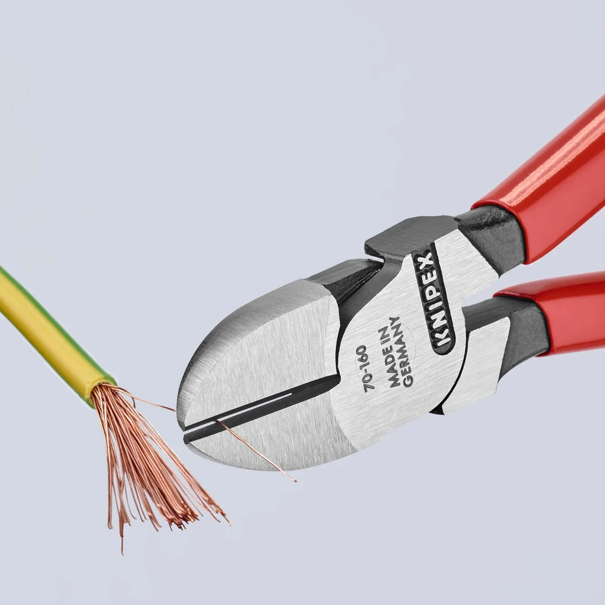Kìm cắt cạnh đa dụng KNIPEX 70 01 160 dài 160mm, cán bọc nhựa PVC nhúng trơn thumbnail 2
