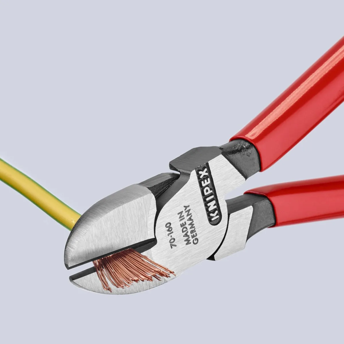Kìm cắt cạnh đa dụng KNIPEX 70 01 160 dài 160mm, cán bọc nhựa PVC nhúng trơn thumbnail 3