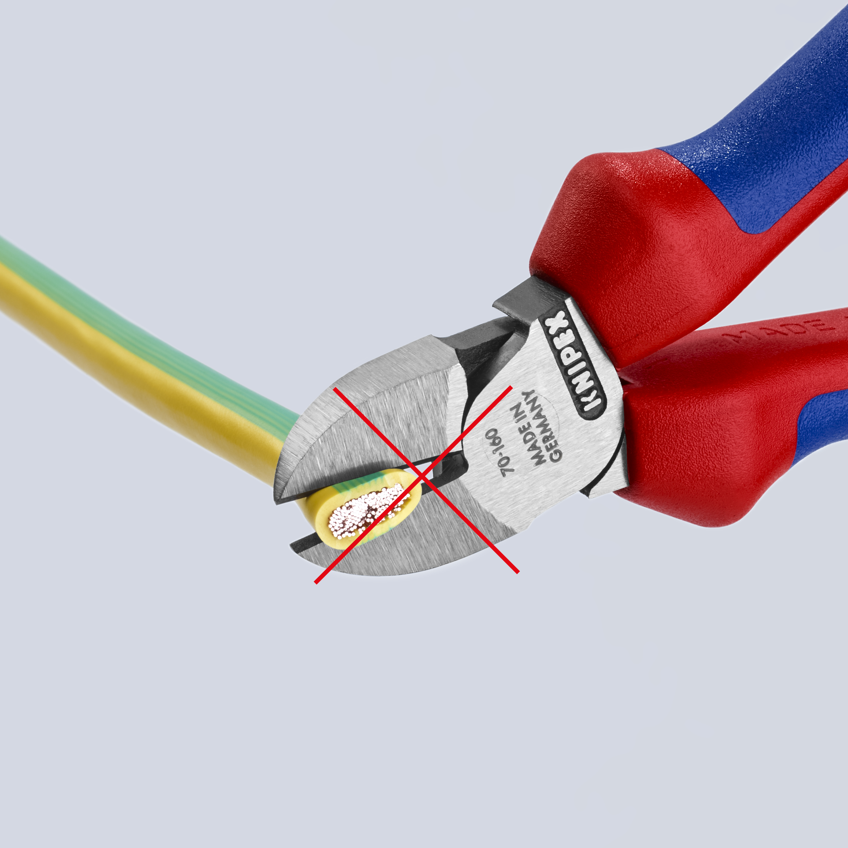 KNIPEX 70 02 160 SB Diagonal Cutter 160 mm black atramentized with comfort handles polished thumbnail 5