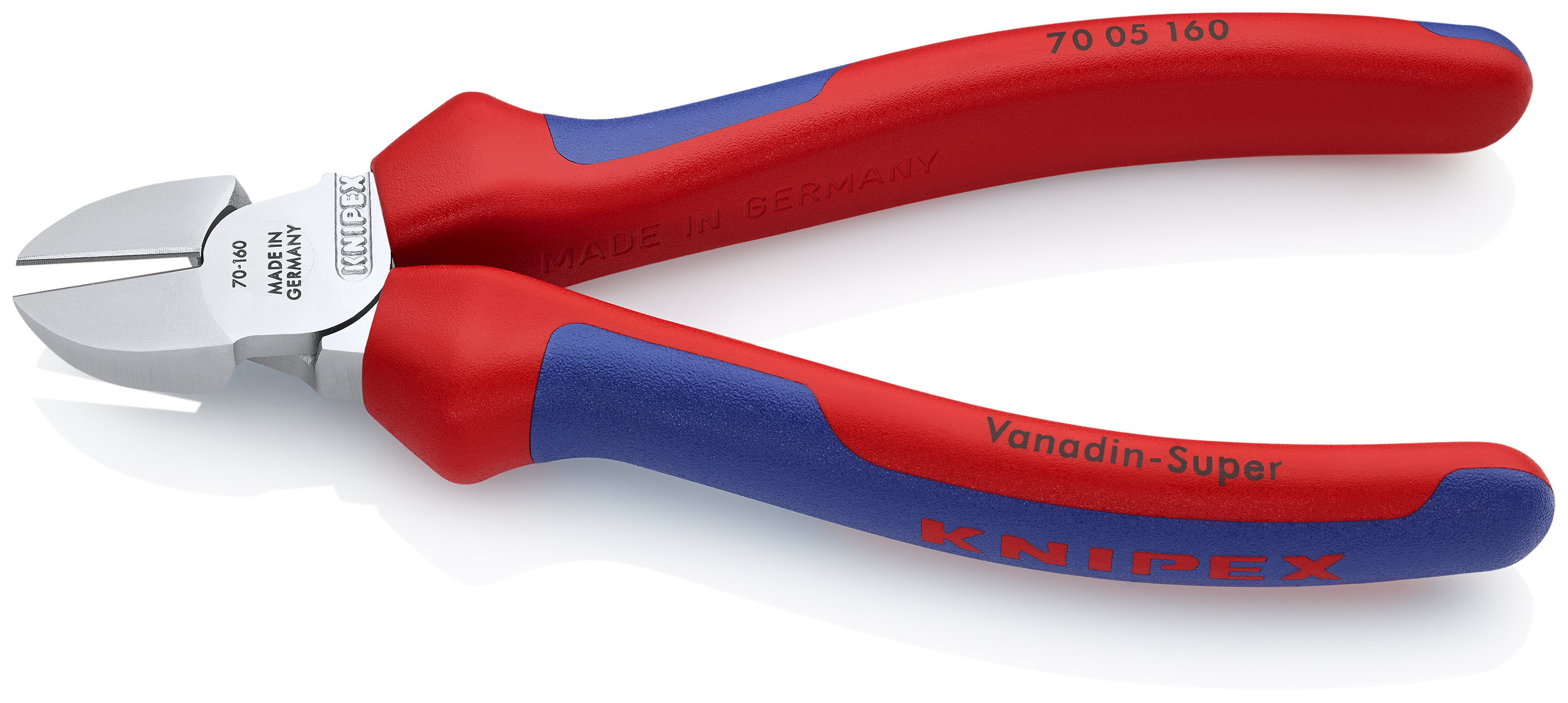 KNIPEX 70 05 160 SB Diagonal Cutter 160 mm chrome-plated with comfort handles chrome-plated thumbnail 2