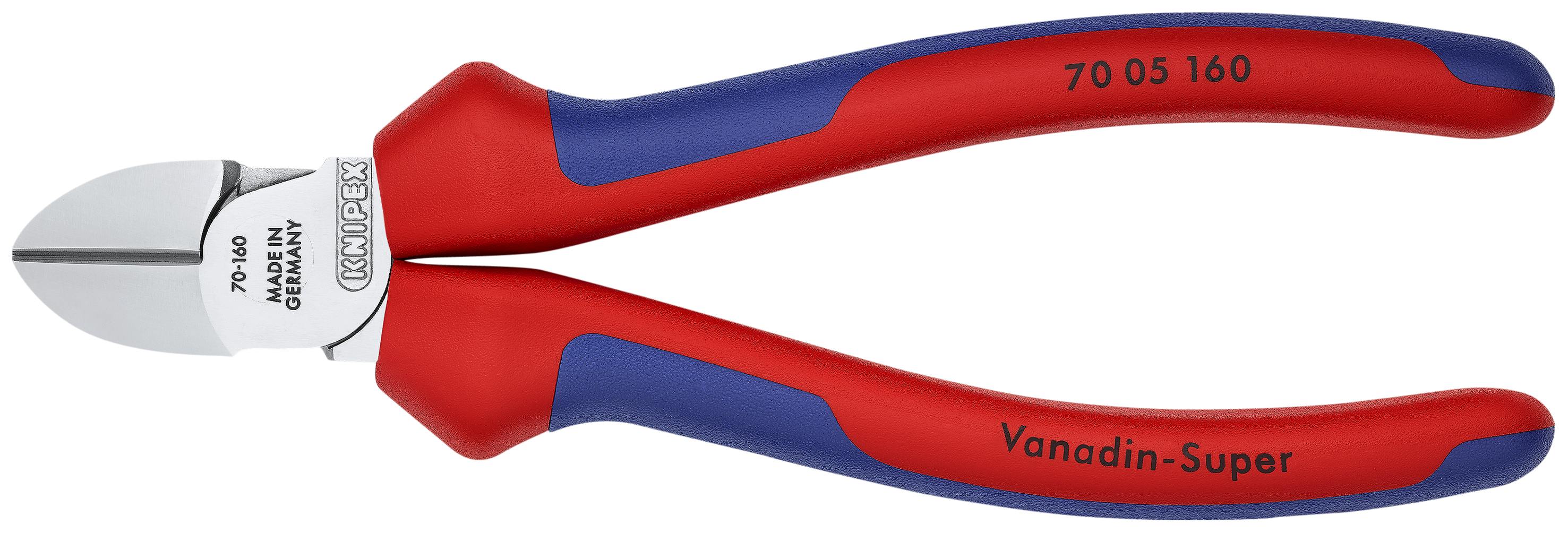 KNIPEX 70 05 160 SB Diagonal Cutter 160 mm chrome-plated with comfort handles chrome-plated thumbnail 3