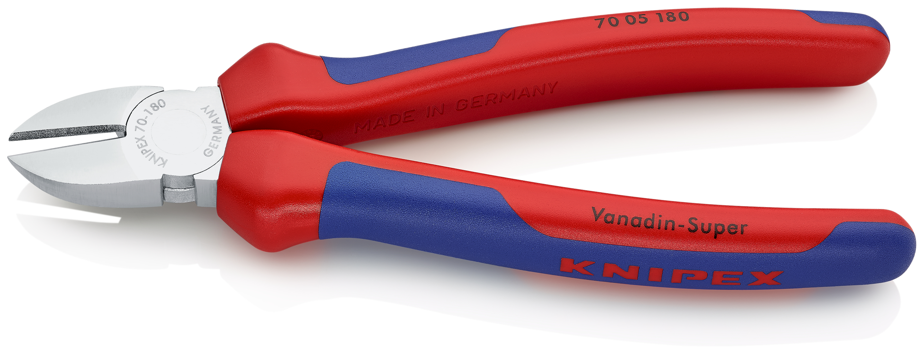 KNIPEX 70 05 180 SB Diagonal Cutter 180 mm chrome-plated with comfort handles chrome-plated thumbnail 2