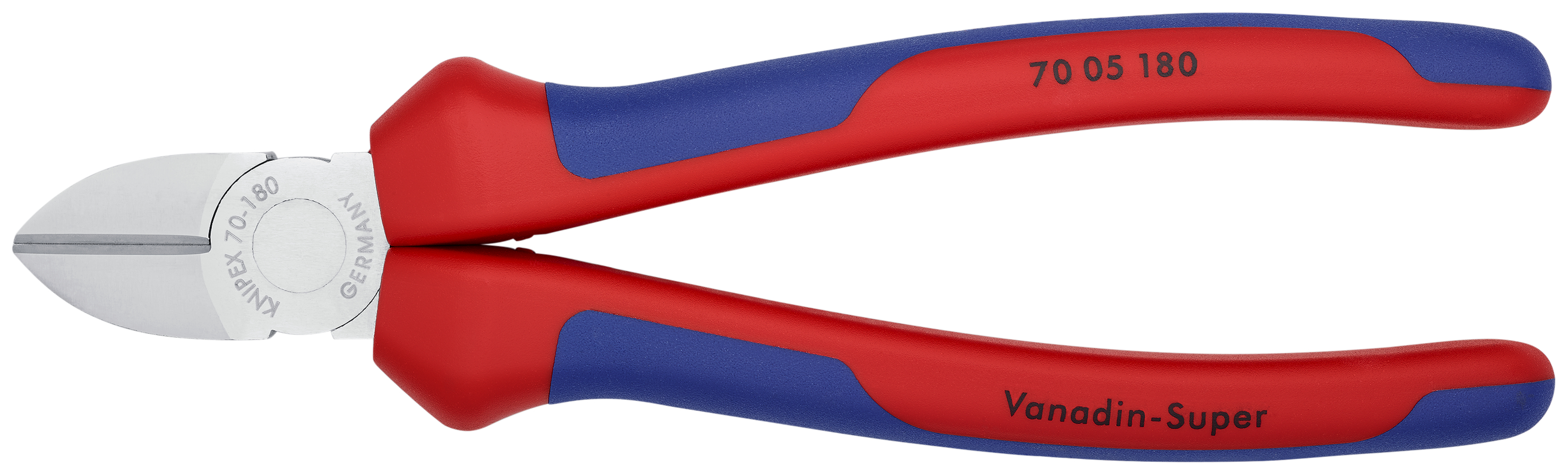 KNIPEX 70 05 180 SB Diagonal Cutter 180 mm chrome-plated with comfort handles chrome-plated thumbnail 3