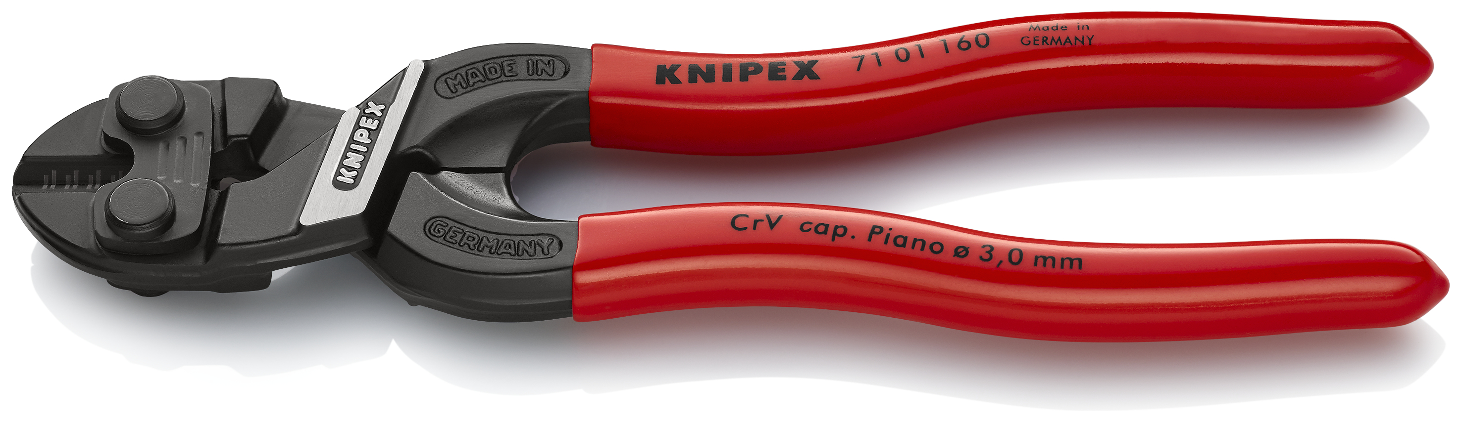 KNIPEX 71 01 160 SB CoBolt® S Compact Bolt Cutters 160 mm black atramentized with plastic coating