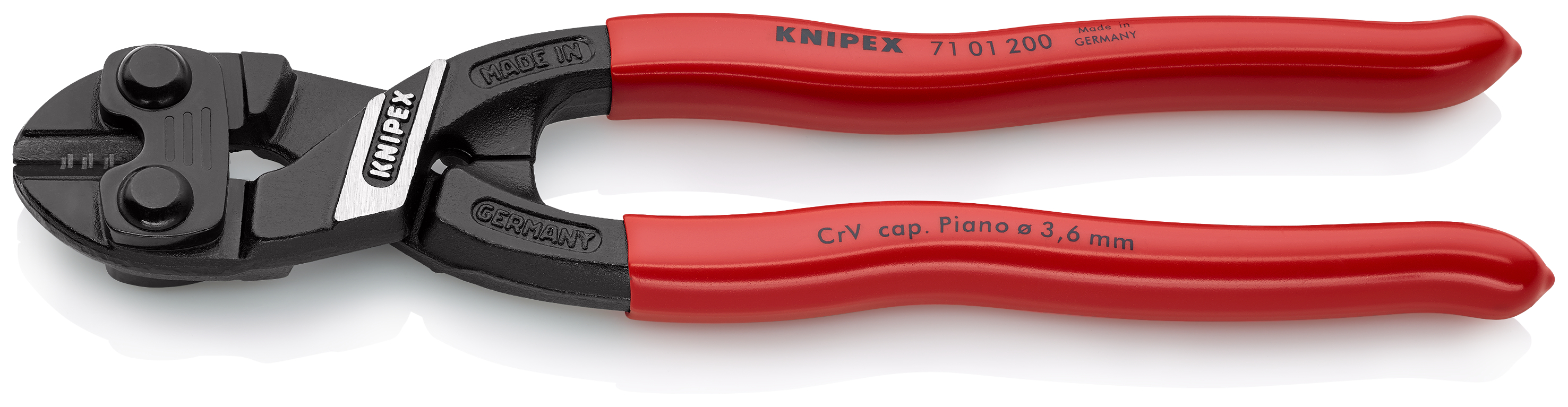 KNIPEX 71 01 200 SB CoBolt® Compact Bolt Cutter 200 mm black atramentized with plastic coating