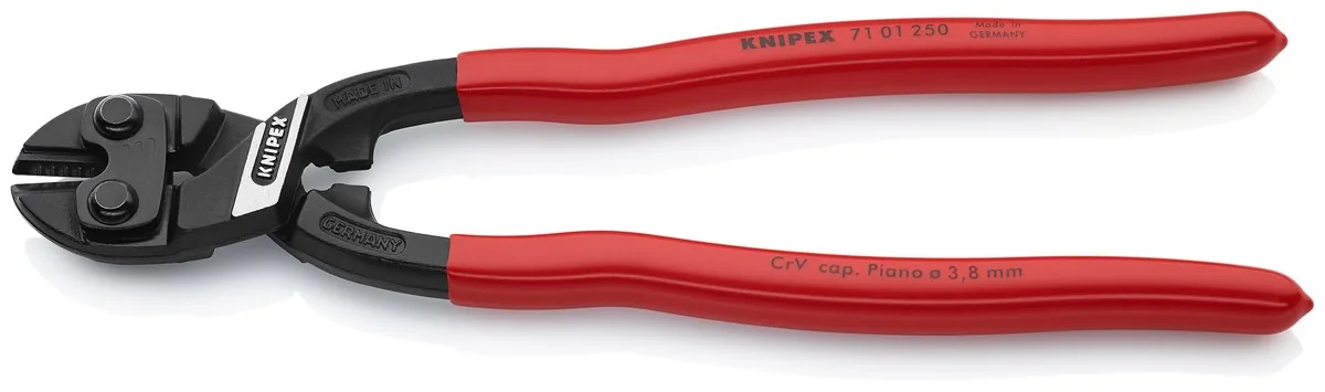 KNIPEX 71 01 250 SB CoBolt® XL Compact Bolt Cutter 250 mm black atramentized with plastic coating thumbnail 3