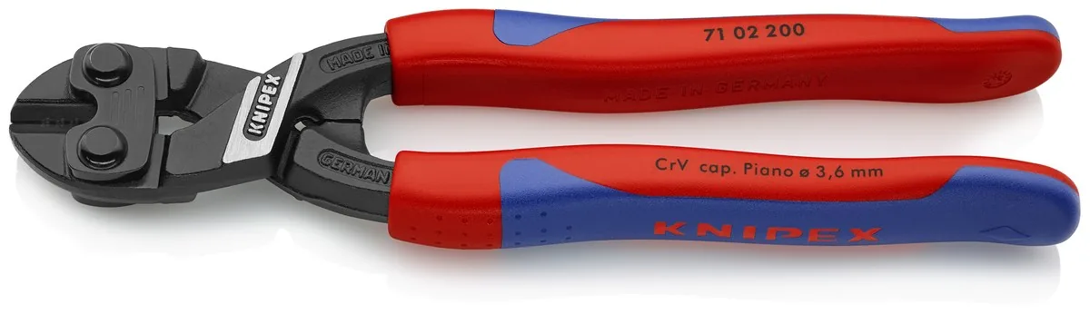 Kìm cắt cộng lực KNIPEX 71 02 200 dòng CoBolt, khả năng cắt Ø5.2mm, dài 200mm thumbnail 2