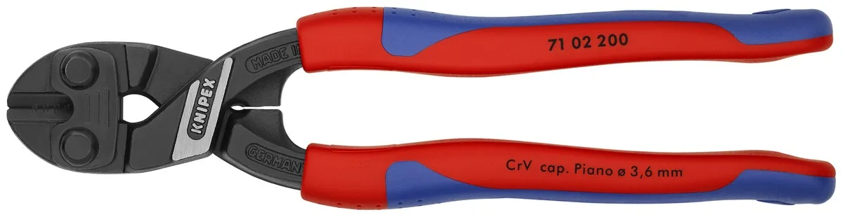 Kìm cắt cộng lực KNIPEX 71 02 200 dòng CoBolt, khả năng cắt Ø5.2mm, dài 200mm thumbnail 4