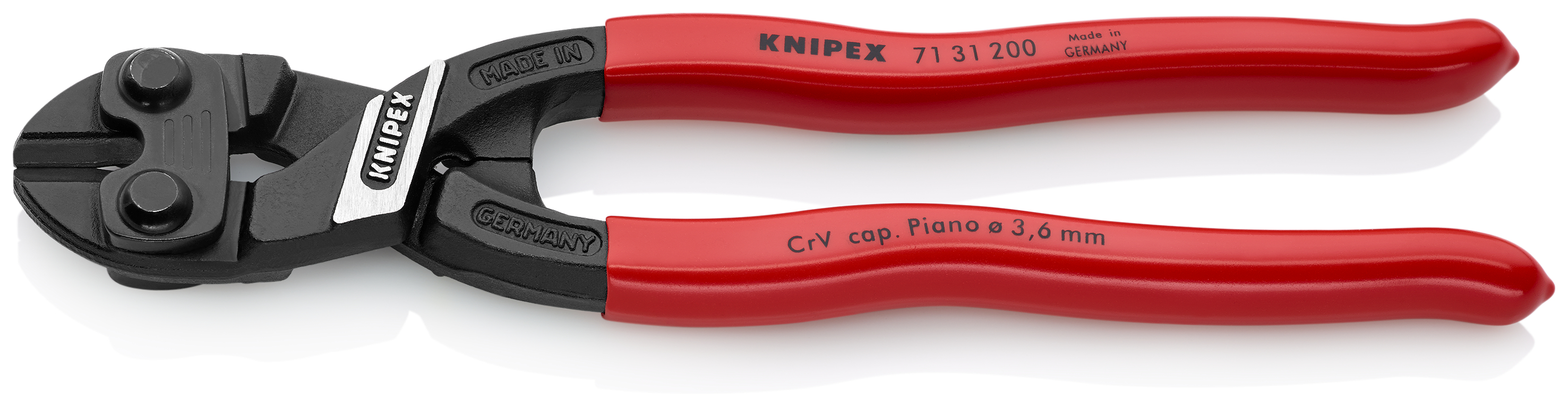 KNIPEX 71 31 200 SB CoBolt® Compact Bolt Cutter 200 mm black atramentized with plastic coating