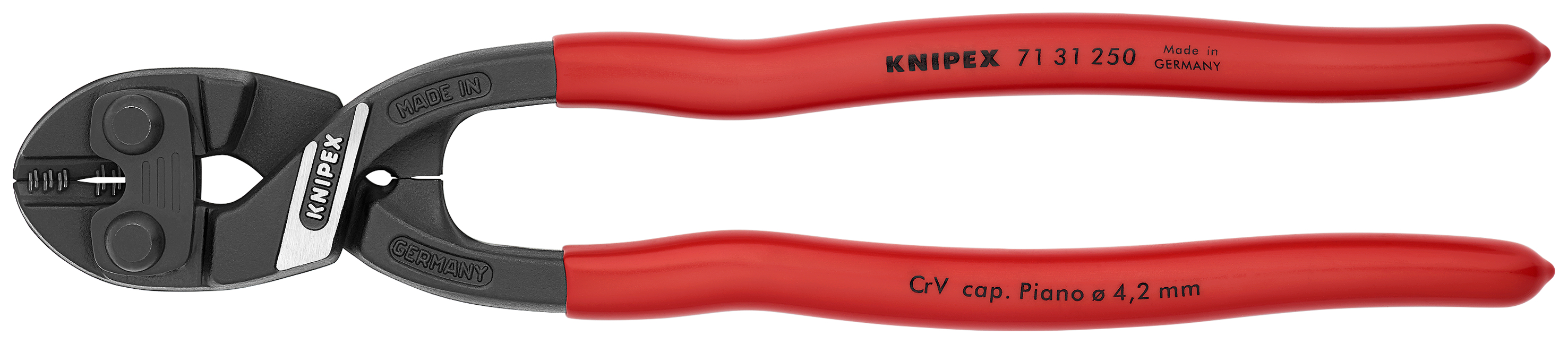 KNIPEX 71 31 250 SB CoBolt® XL Compact Bolt Cutter 250 mm black atramentized with plastic coating thumbnail 5