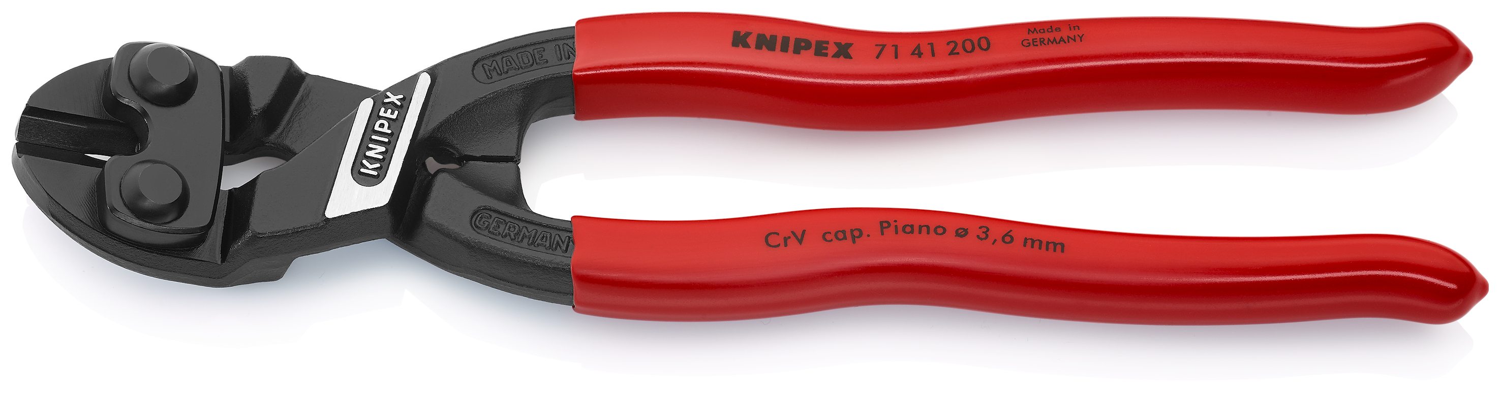 KNIPEX 71 41 200 SB CoBolt® Compact Bolt Cutter 200 mm black atramentized with plastic coating