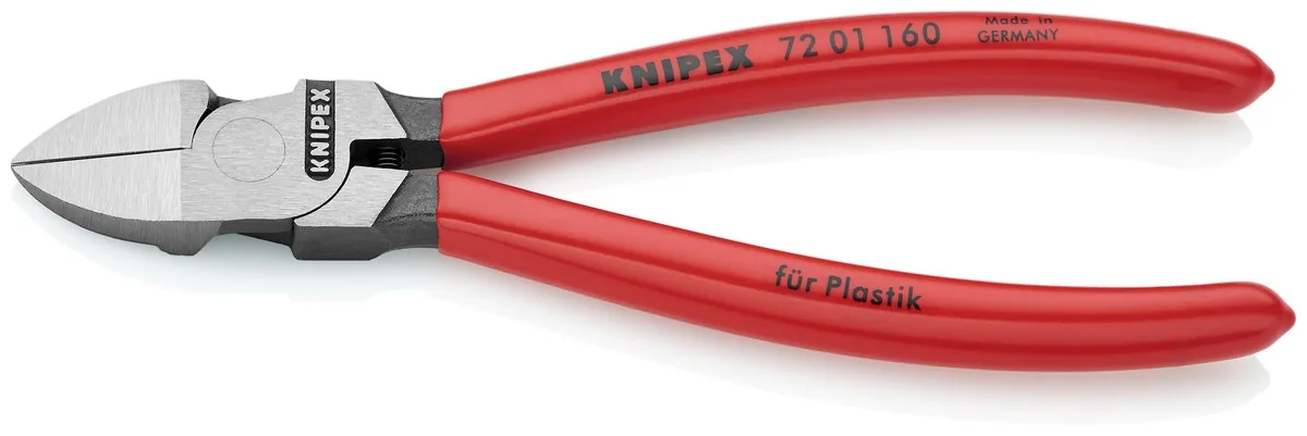KNIPEX 72 01 160 KA Diagonal Cutters for plastics round head 160 mm with plastic coating polished thumbnail 3