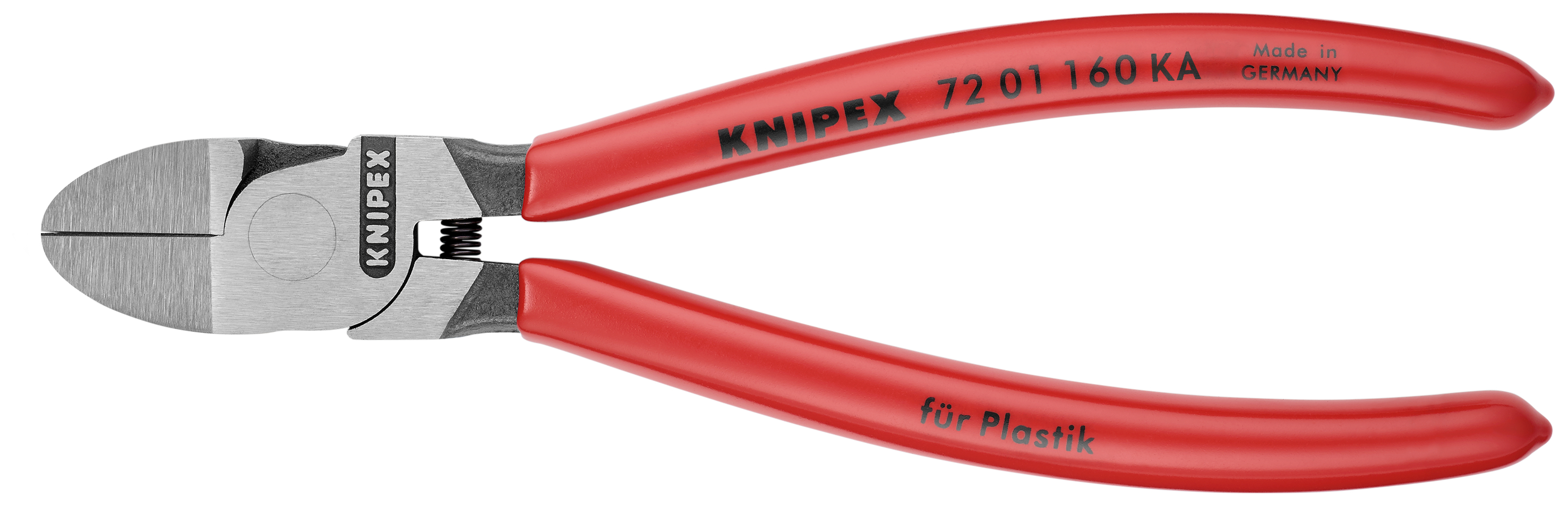 KNIPEX 72 01 160 KA Diagonal Cutters for plastics round head 160 mm with plastic coating polished thumbnail 4