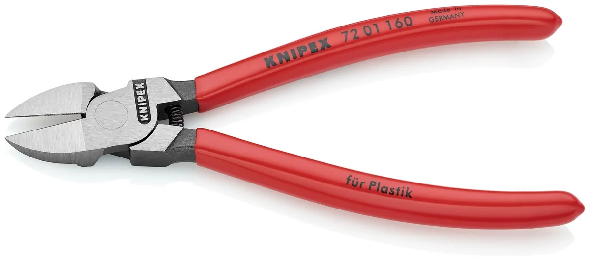 KNIPEX 72 01 160 Diagonal Cutters for plastics 160 mm with plastic coating polished thumbnail 3