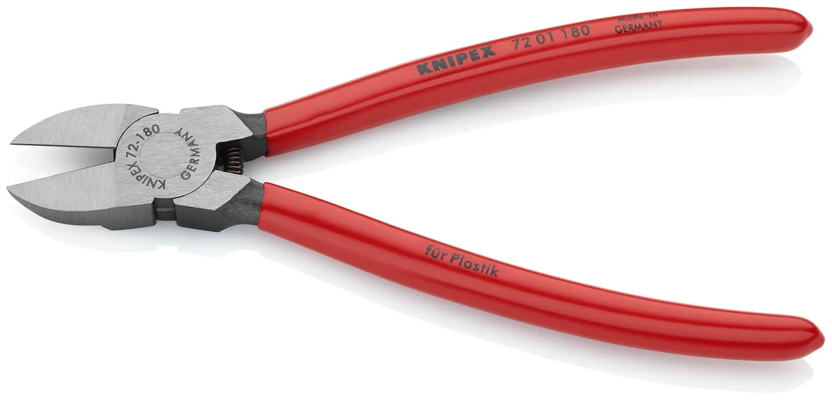 KNIPEX 72 01 180 Diagonal Cutters for plastics 180 mm with plastic coating polished thumbnail 2