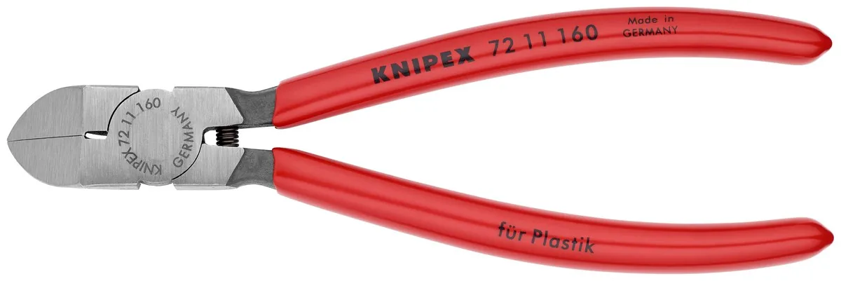 KNIPEX 72 11 160 Diagonal Cutters for plastics 160 mm with plastic coating polished thumbnail 3