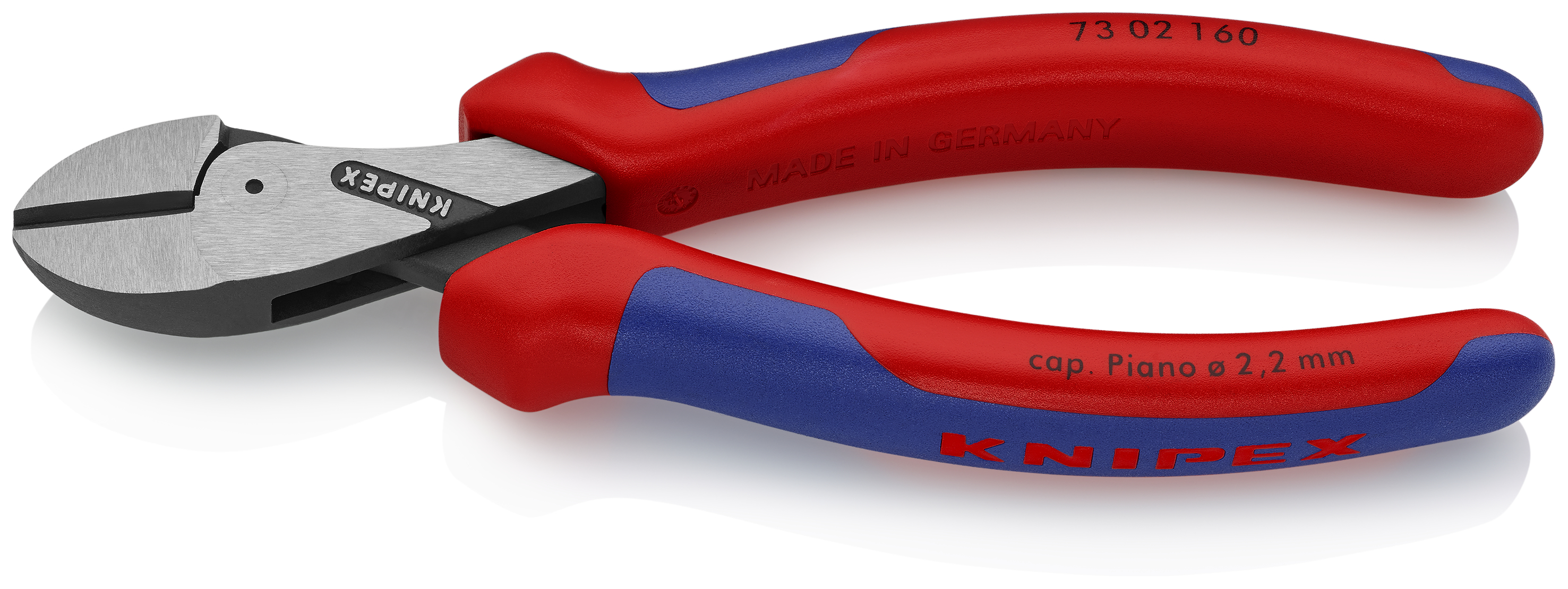 KNIPEX 73 02 160 SB X-Cut® Compact Diagonal Cutter high lever transmission 160 mm black atramentized with multi-component handles polished