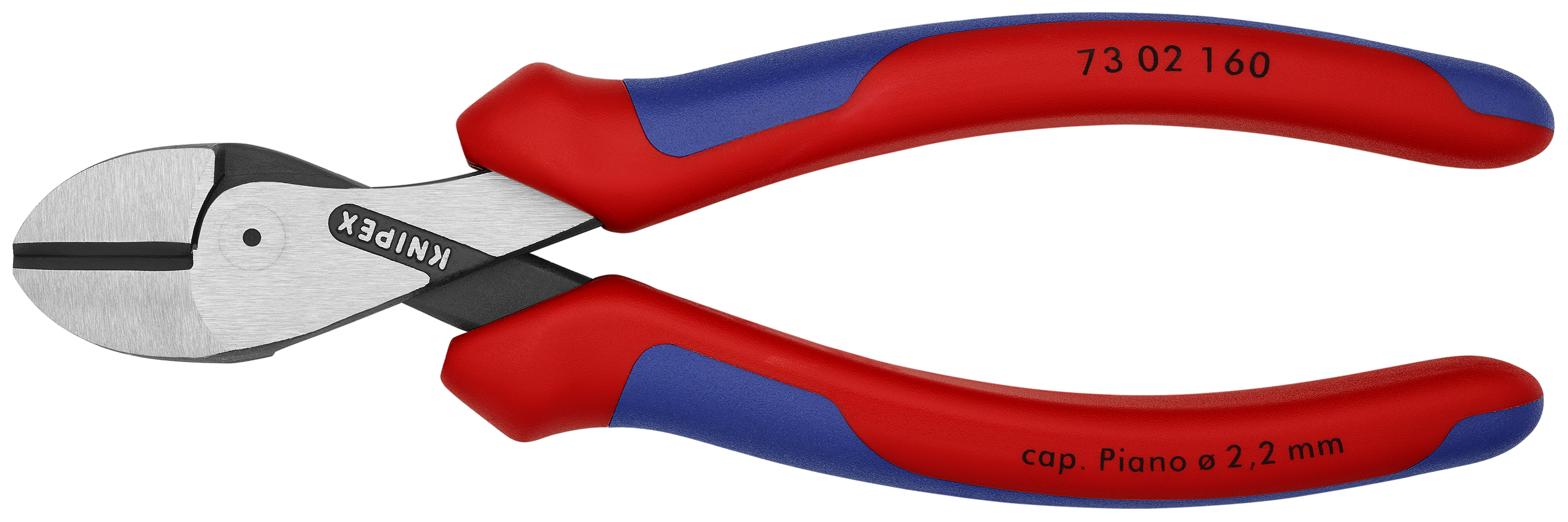 KNIPEX 73 02 160 SB X-Cut® Compact Diagonal Cutter high lever transmission 160 mm black atramentized with multi-component handles polished thumbnail 5