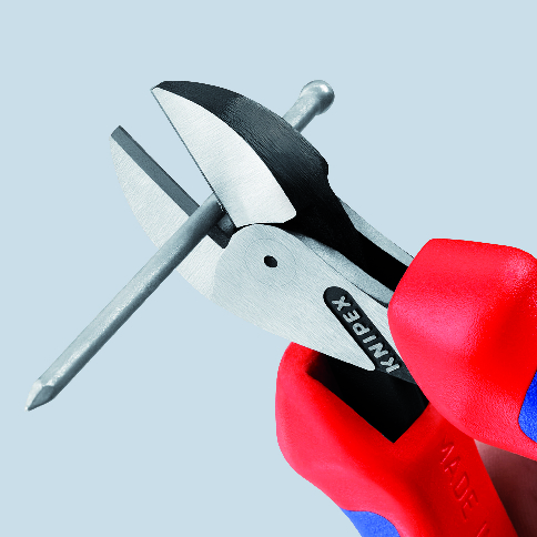 KNIPEX 73 05 160 SB X-Cut® Compact Diagonal Cutter high lever transmission 160 mm chrome-plated with multi-component handles chrome-plated thumbnail 3