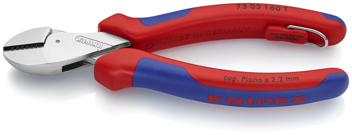 Kìm cắt cạnh X-Cut KNIPEX 73 05 160 T BK, dài 160mm