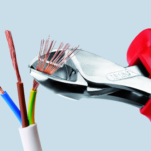 KNIPEX 73 06 160 SB X-Cut® Compact Diagonal Cutter high lever transmission 160 mm chrome-plated insulated with multi-component grips, VDE-tested chrome-plated thumbnail 8