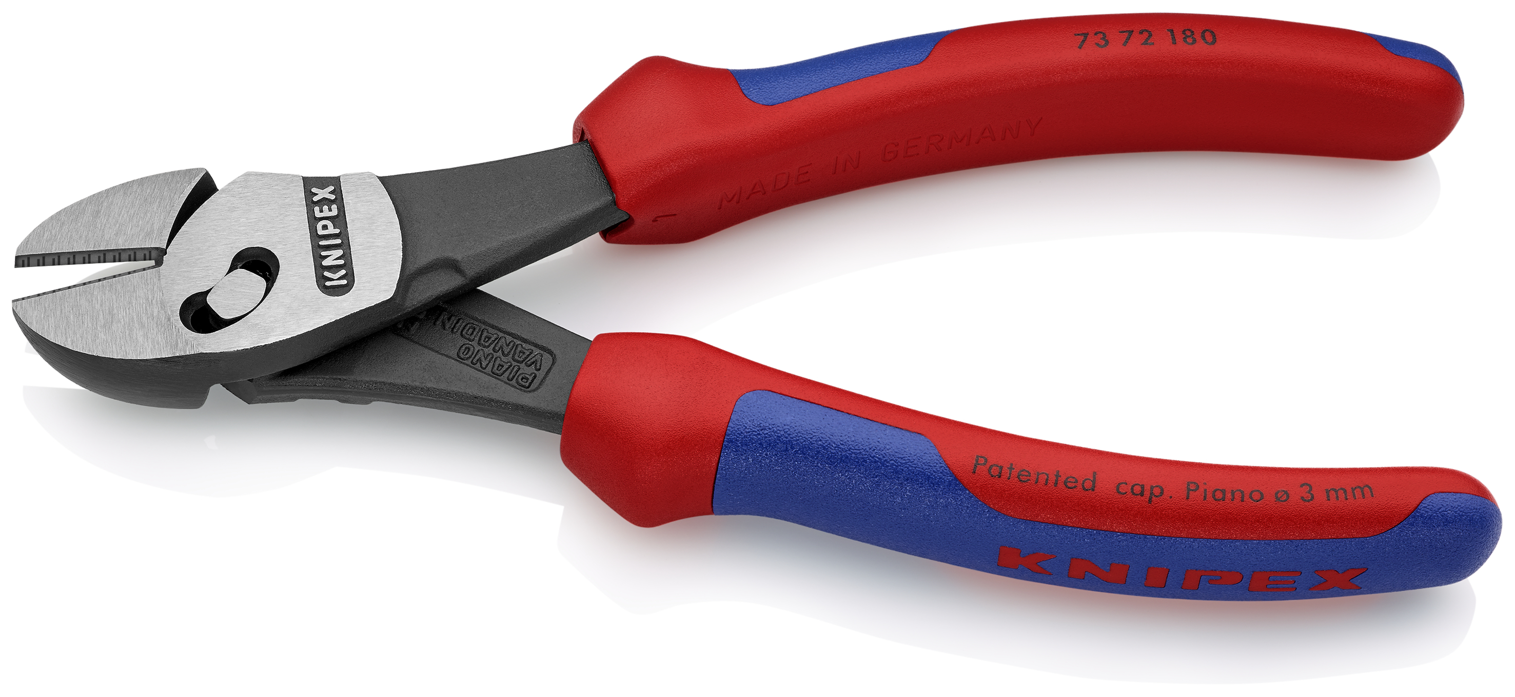 KNIPEX 73 72 180 BK TwinForce® High Performance Diagonal Cutters 180 mm black atramentized with comfort handles polished thumbnail 5