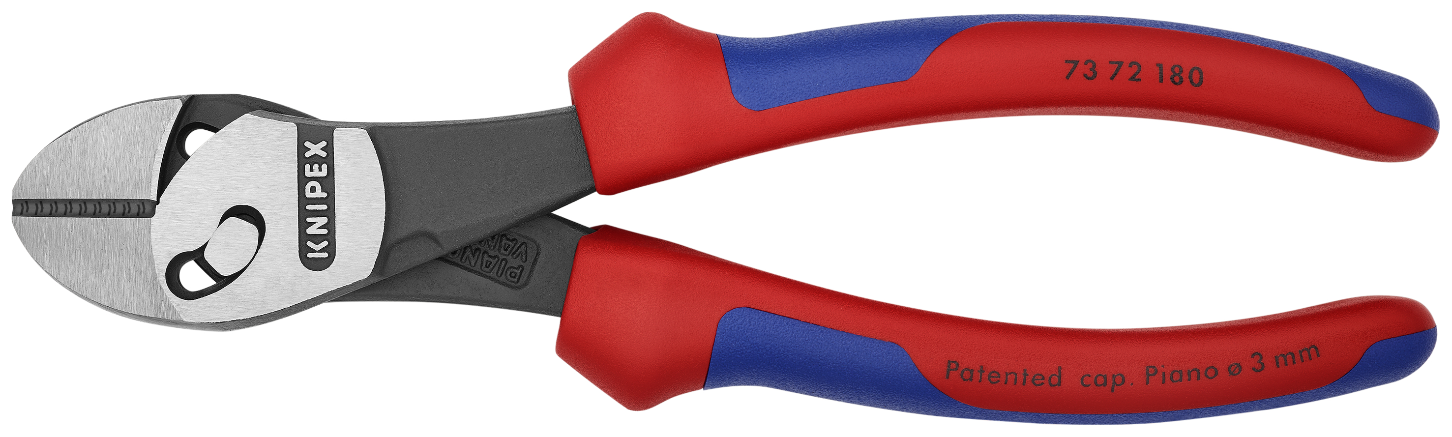 KNIPEX 73 72 180 BK TwinForce® High Performance Diagonal Cutters 180 mm black atramentized with comfort handles polished thumbnail 6