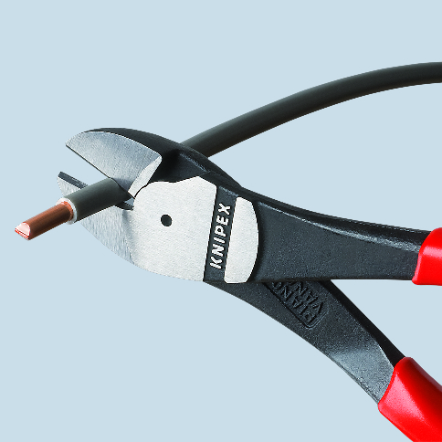 KNIPEX 74 01 180 SB High Leverage Diagonal Cutter 180 mm black atramentized with plastic coating polished thumbnail 4