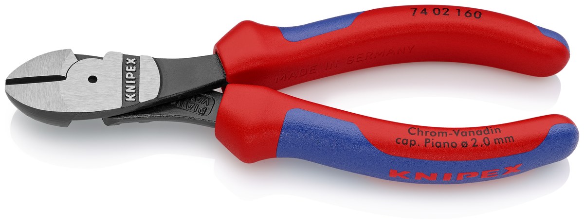 Kìm cắt cạnh cường lực KNIPEX 74 02 160 SB, dài 160mm
