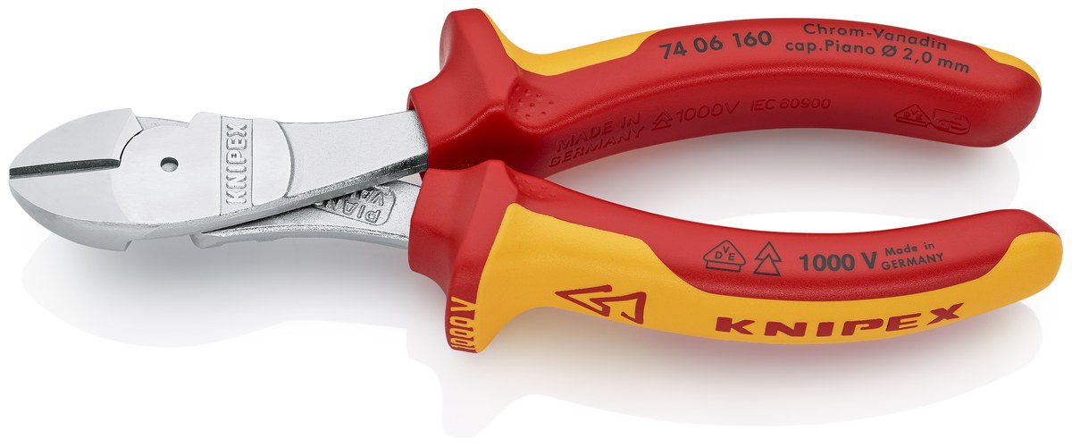 Kìm cắt cạnh cường lực KNIPEX 74 06 160 SB, dài 160mm