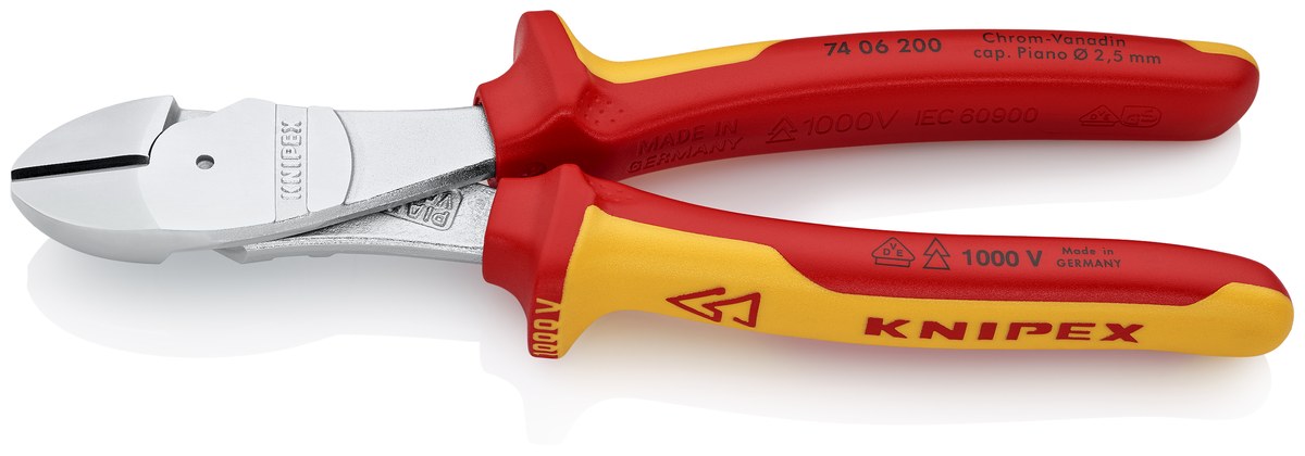 Kìm cắt cạnh cường lực KNIPEX 74 06 200 T BK, dài 200mm thumbnail 2