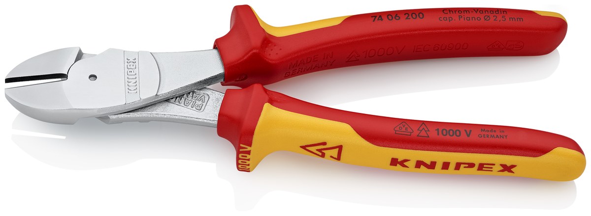 Kìm cắt cạnh cường lực KNIPEX 74 06 200 T BK, dài 200mm thumbnail 3