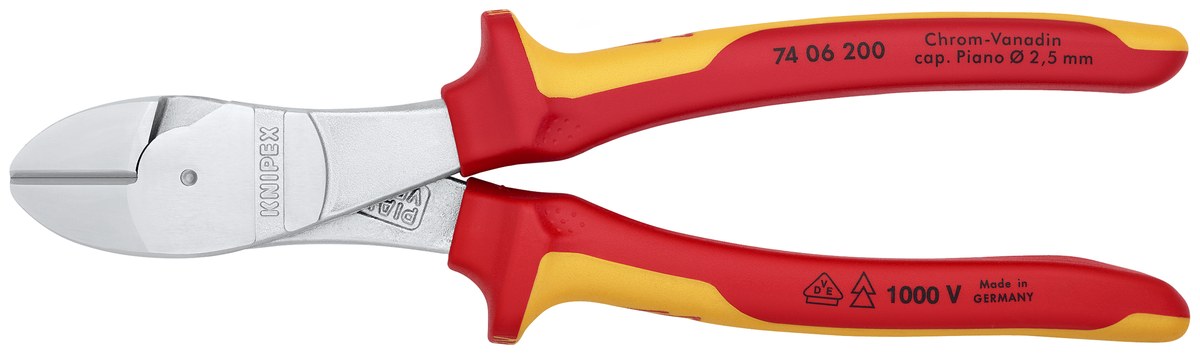 Kìm cắt cạnh cường lực KNIPEX 74 06 200 T BK, dài 200mm thumbnail 4