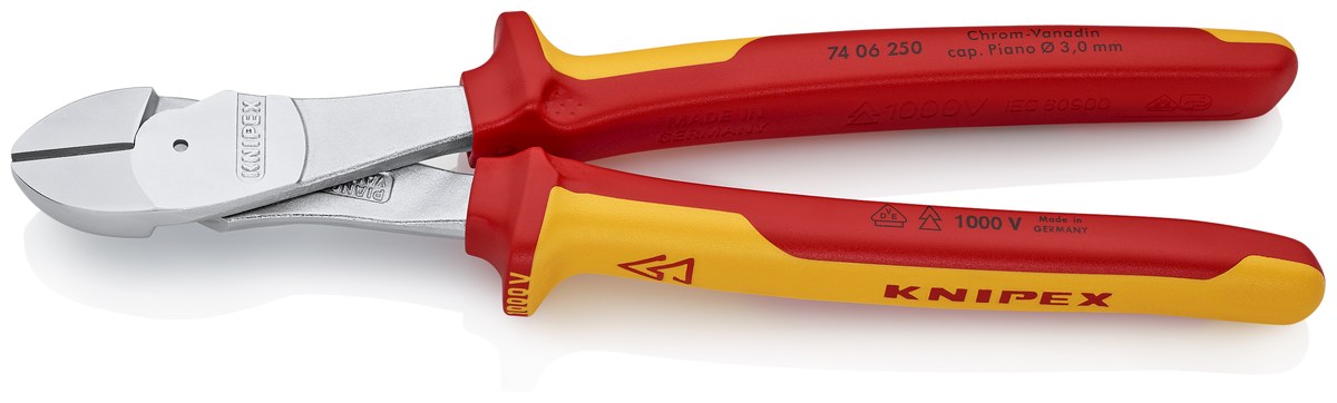 Kìm cắt cạnh cường lực KNIPEX 74 06 250 T BK, dài 250mm thumbnail 3