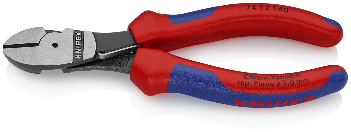 Kìm cắt cạnh cường lực KNIPEX 74 12 160 SB, dài 160mm