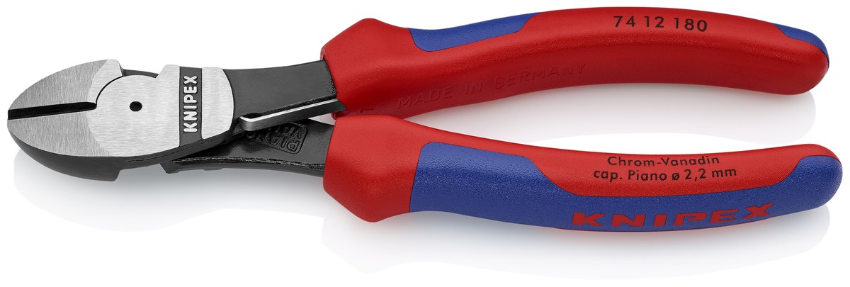 Kìm cắt cạnh cường lực KNIPEX 74 12 180 SB, dài 180mm