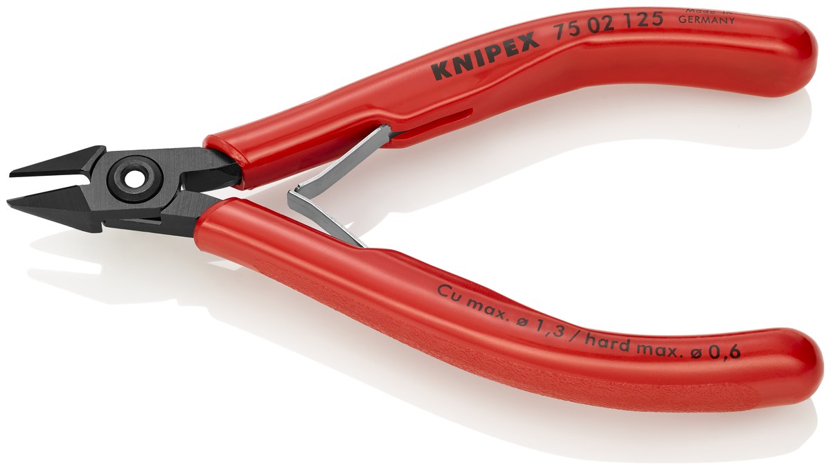 Kìm cắt cạnh chân linh kiện KNIPEX 75 02 125 SB, dài 125mm thumbnail 2