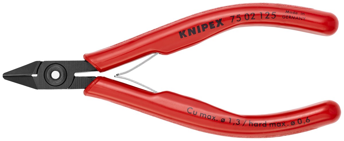 Kìm cắt cạnh chân linh kiện KNIPEX 75 02 125, dài 125mm thumbnail 3