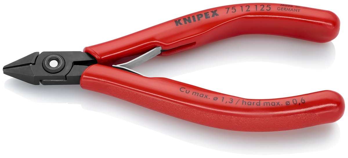 Kìm cắt cạnh chân linh kiện KNIPEX 75 12 125, dài 125mm