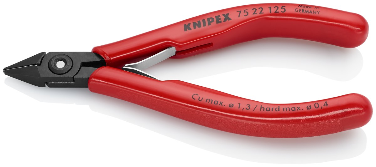 Kìm cắt cạnh chân linh kiện KNIPEX 75 22 125, dài 125mm