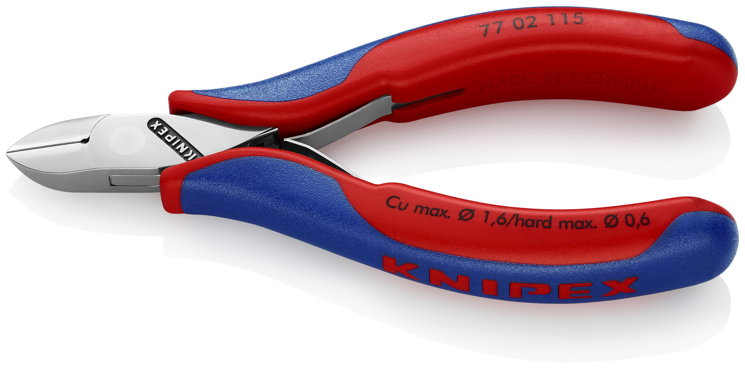 KNIPEX 77 02 115 ESD Electronics Diagonal Cutters ESD with box joint 117 mm with multi-component handles mirror polished thumbnail 2