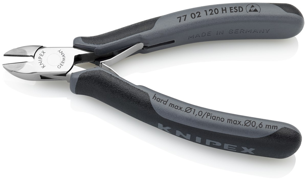 Kìm cắt cạnh chân linh kiện carbide KNIPEX 77 02 120 H ESD, dài 120mm thumbnail 2